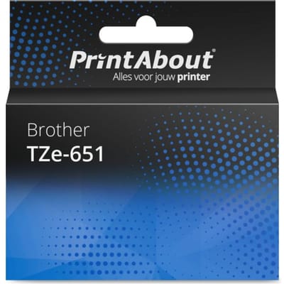 PrintAbout huismerk TZe-651 Multipack (24 mm) 5-pack Geschikt voor Brother