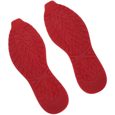 Schoenzool Vervanging Rubber Volledige Onderkant Antislip V-vorm Reparatiemateriaal Slijtvast Stil rood