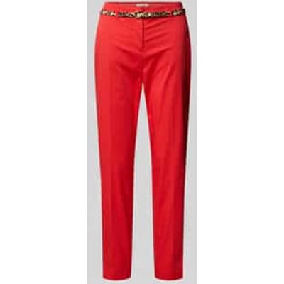 slim fit broek in verkorte pasvorm met riem
