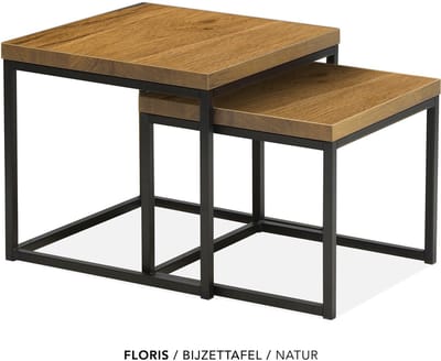Maxfurn - Set vierkante salontafel | kleur: Natur