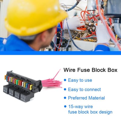 12 V Auto Doos 15-weg Draad Blok Doos Multi-circuit Controle Doos Auto Draad Houder met Relais zwart