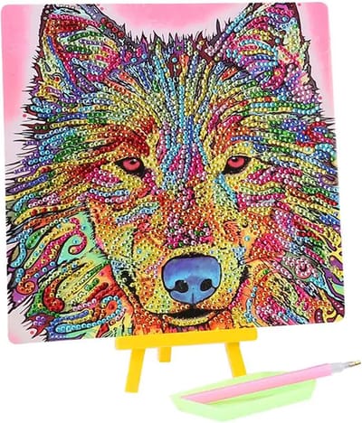 Toi Toys - Diamond painting - Wolf - Dieren - Creatief - extra glans - 20 x 20cm - complete set