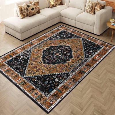 Muratap Picasso paloma vintage vloerkleed multi / geel laagpolig- 80x150 cm