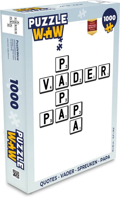 Puzzel Quotes - Vader - Spreuken - Papa - Legpuzzel - Puzzel 1000 stukjes volwassenen - Vaderdag cadeautje - Cadeau voor vader en papa