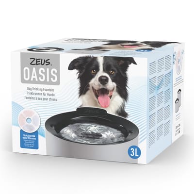 Zeus Oasis Drinkfontein, grijs 3 l Hond
