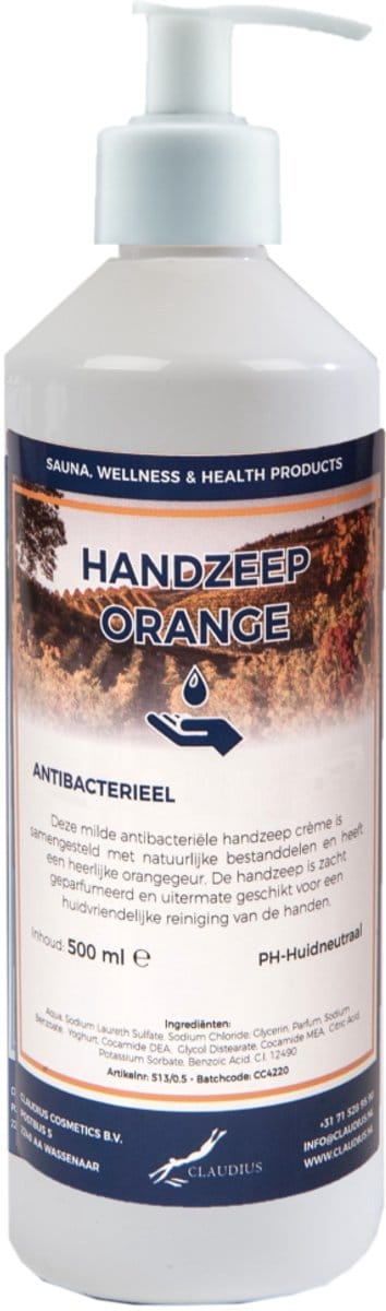 Handzeep Orange 500 ml - met gratis pomp