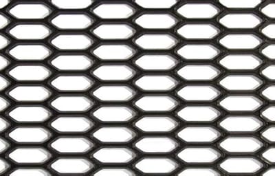 Zwart Kunststof Racegaas ABS - Fijne Honingraat 18x7mm - 120x30cm