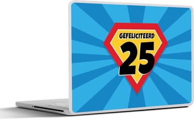 Laptop sticker - 10.1 inch - Verjaardag cadeau - 25 jaar - Superheld - 25x18cm - Laptopstickers - Laptop skin - Cover