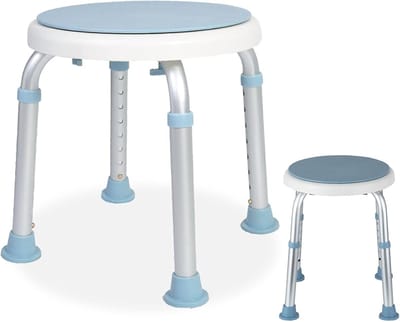 Douchekruk Verstelbaar - Badstoel Douchestoel - Veilig Douchen - 360 Graden Draaibaar - 36-51 cm - Wit