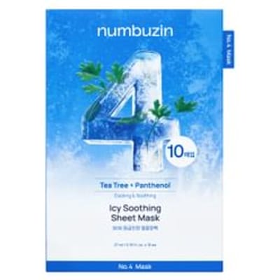 numbuzin - No.4 SOS Icy Soothing Sheet Mask Set 10 sheets 2025 Version - 27ml x 10 sheets