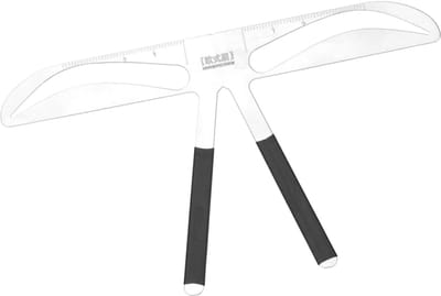 Wenkbrauw Liniaal - Meetgereedschap - Nauwkeurig Tekenen - Roestvrij Staal - 14.5 cm - Zilver