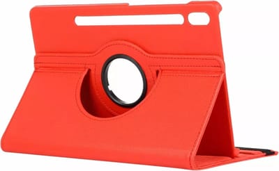Hoesje Geschikt voor Samsung Galaxy Tab S8 Plus - 12.4 inch - Samsung Tab S8+ 2022 Draaibare Hoesje - Kunstleder - Rood