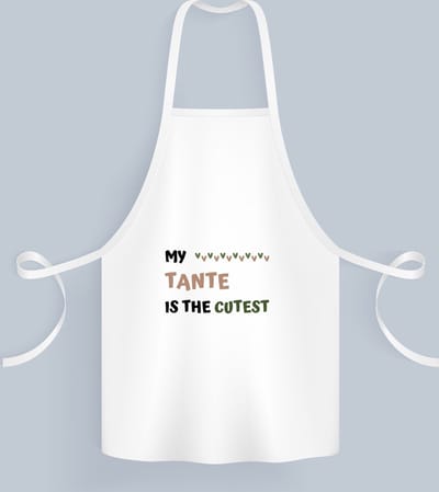 Akyol - my tante is the cutest Keukenschort - Tante - schattige tante - verjaardagscadeau - verjaardag - cadeau - cadeautje voor tante - tante artikelen - kado - geschenk - gift - 82 bij 71 cm