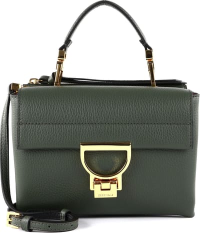COCCINELLE Leren Schoudertas Avondtas Arlettis Handbag Grainy Leather Alga Donkergroen