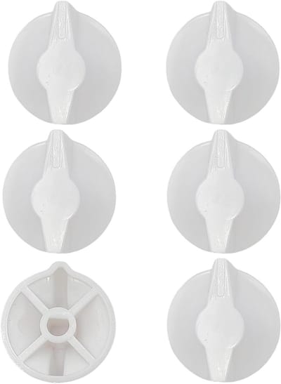 Timer Schakelaar Knop - Vervangingsknop Timer - Apparaten Bediening - Duurzaam Vuurvast Plastic - 26x6x5 mm - Wit