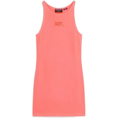 Superdry - Rib Racer jurk met borduursels - Dames - Jurken