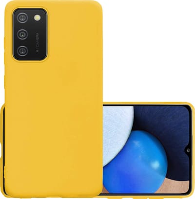 Hoesje - Geschikt voor Samsung Galaxy A03s - Sterk & Shockproof - Hoes Cover - Siliconen Case - Geel