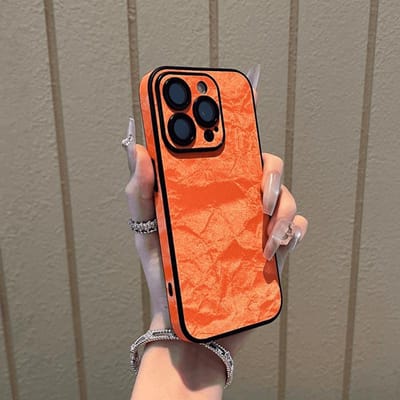 Luxe Leren Telefoonhoes met Sneeuwbergpatroon Voor iPhone 11 12 13 14 15 16 Pro Max Plus Schokbestendige Bumperhoes Cover For iPhone 13