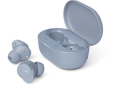 PHILIPS TAT1300LB - True Wireless Oordopjes - Bluetooth 6.0 - Tot 24 Uur Batterijduur - IPX4 Waterbestendig - Licht blauw / Violet