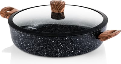 Westinghouse Hapjespan – Ø 32 cm – Inductie – Inclusief Deksel – Black Marble Wood