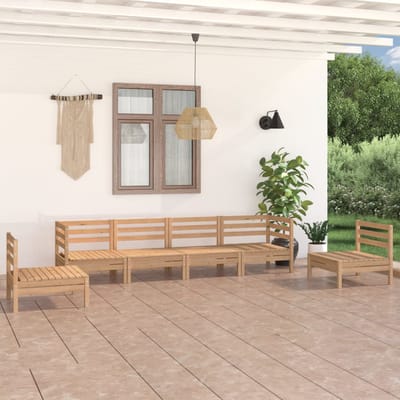 vidaXL - 6-delige - Loungeset - massief - grenenhout