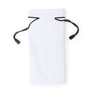 Brillenzakje - Brillenkoker - Brillendoos - Brillenhoes - Brillendoekjes - Polyester - wit