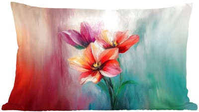 Sierkussens - Kussentjes Woonkamer - 60x40 cm - Tulpen - Lichtreflecties - Kleurverloop