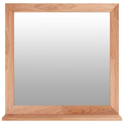 vidaXL - Wandspiegel - 55x55 - cm - massief - walnotenhout