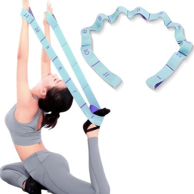Ronte - Elastische Yoga Riem met 11 Gespen voor Yoga, Fitness en Pilates Training