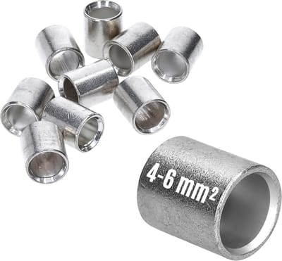 Verpakking met 10 stuks Kalitec L1-P parallelle connectoren 4-6mm² I connector ongeïsoleerd I krimpconnector blanco I kabelconnector I industriële kwaliteit van de Duitse dealer