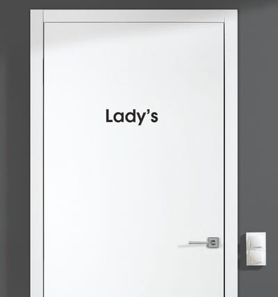 Deursticker - Ladys - Zwart 11,5x3,5