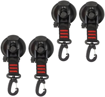 Set van 4 sterke zuignaphaken met multifunctionele bevestiging voor camping, auto en balkon