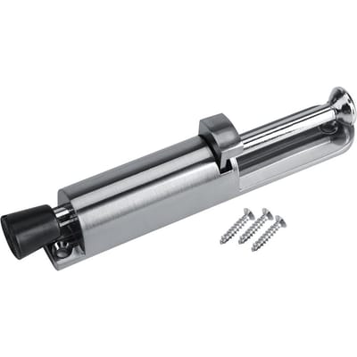 Heavy Duty Zinklegering Zacht Rubber Voet Veerbelast Makkelijk Op Te Stappen Deurstopper Houder Zilver zilver