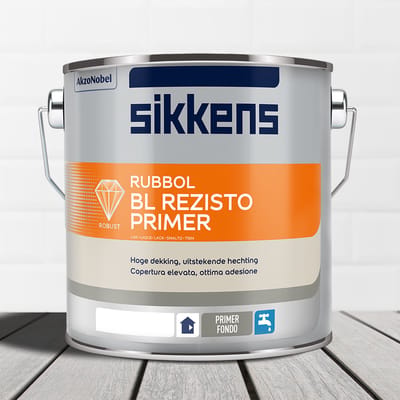 Sikkens-Rubbol-BL Rezisto Primer-Ral 9016 Verkeerswit-2,5 liter Ral 9016 Verkeerswit - - Watergedragen grondverf - - - Mat -