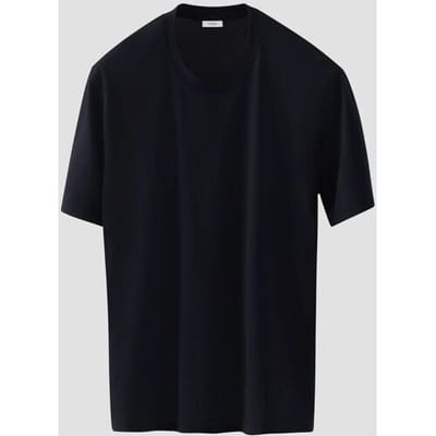 Eton T-Shirt Luxury Cotton Silk Crew Neck Soft Touch Navy / male