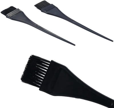 Set van 2 Haarverfkwasten voor DIY Gebruik - Geschikt voor Lang, Kort, Krullend en Steil Haar - 8.1"x1.5" Zwart