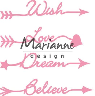 Marianne Design Collectable Arrow sentiments COL1458 14x17 centimeter