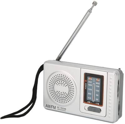 Jhubersproducts - Draagbare Transistor Radio - AM FM-zakradio - Compact formaat - Werkt op Batterijen - Perfect voor Senioren - Ideaal voor Thuis en B