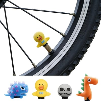 Set van 4 Wasbare Siliconen Ventieldoppen voor Fietsen, Fietsaccessoires, Ventieldoppen voor Banden, Mountainbike Onderdelen