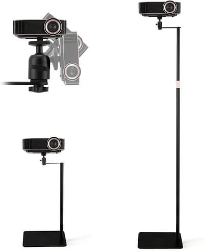 Projector Standaard - Beamer Tripod - Presentaties Thuisbioscoop - 360 Graden Draaibaar - 40-160 cm Verstelbaar - Zwart