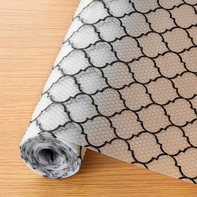 Lademat - lademat keuken - Plankbescherming voor Keukenkastjes – Niet-Klevende, Waterdichte EVA Lade Mat, Makkelijk op Maat te Snijden voor Koelkast, Kast of Ladekast(Zwart,11.8"W x 78.7"L)