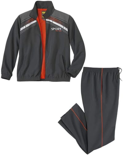 ATLAS FOR MEN - Tweekleurig trainingspak van microvezel - Heren - Verkrijgbaar in grote maten - L