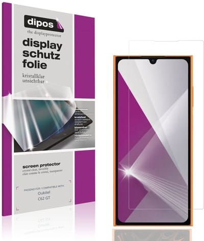 dipos – 4x Beschermfolie geschikt voor Oukitel C62 GT | Krasbestendige & heldere Screenprotector Ultra-Thin