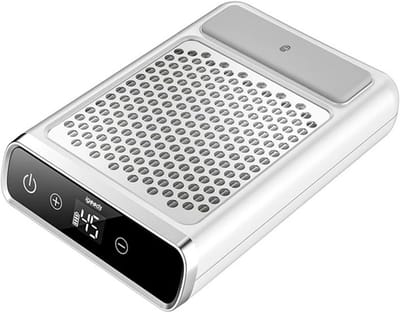 Igoods Nagelstofafzuiger - Oplaadbare Stofafzuiger met Touchscreen - Dust Collector - Herbruikbare Filter - Voeten en Handen - Stofafzuiger Manicure - Wit