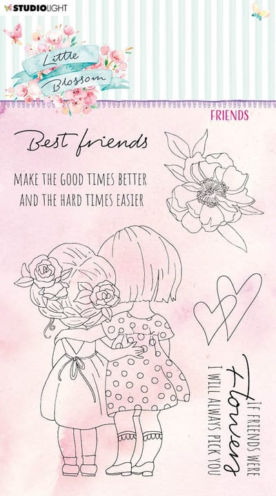 Studio Light Little Blossom clear stamp Friends