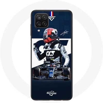 Samsung Galaxy A12 Hoesje Formule 1 Max Verstappen F1 Racing Driver Blauw blauw