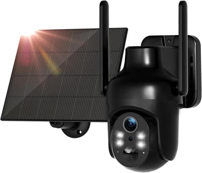 TIM® Camerabewaking Draadloos - Camera - Beveiligingscamera Draadloos Buiten - Zwart - 18cm x 17cm x 13cm; 0.97 kg