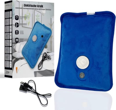 RVV® Elektrische kruik - Kruik - Kruik elektrische - Blauw- 24 cm x 18 cm x 6 cm