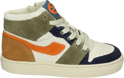 Kipling - DARIO A - Half-hoogJongensKindersneakers - Kleur: Wit/beige - Maat: 29