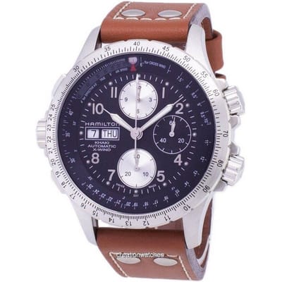 Hamilton Khaki X-Wind Automatic Chronograph H77616533 Heren horloge zwart